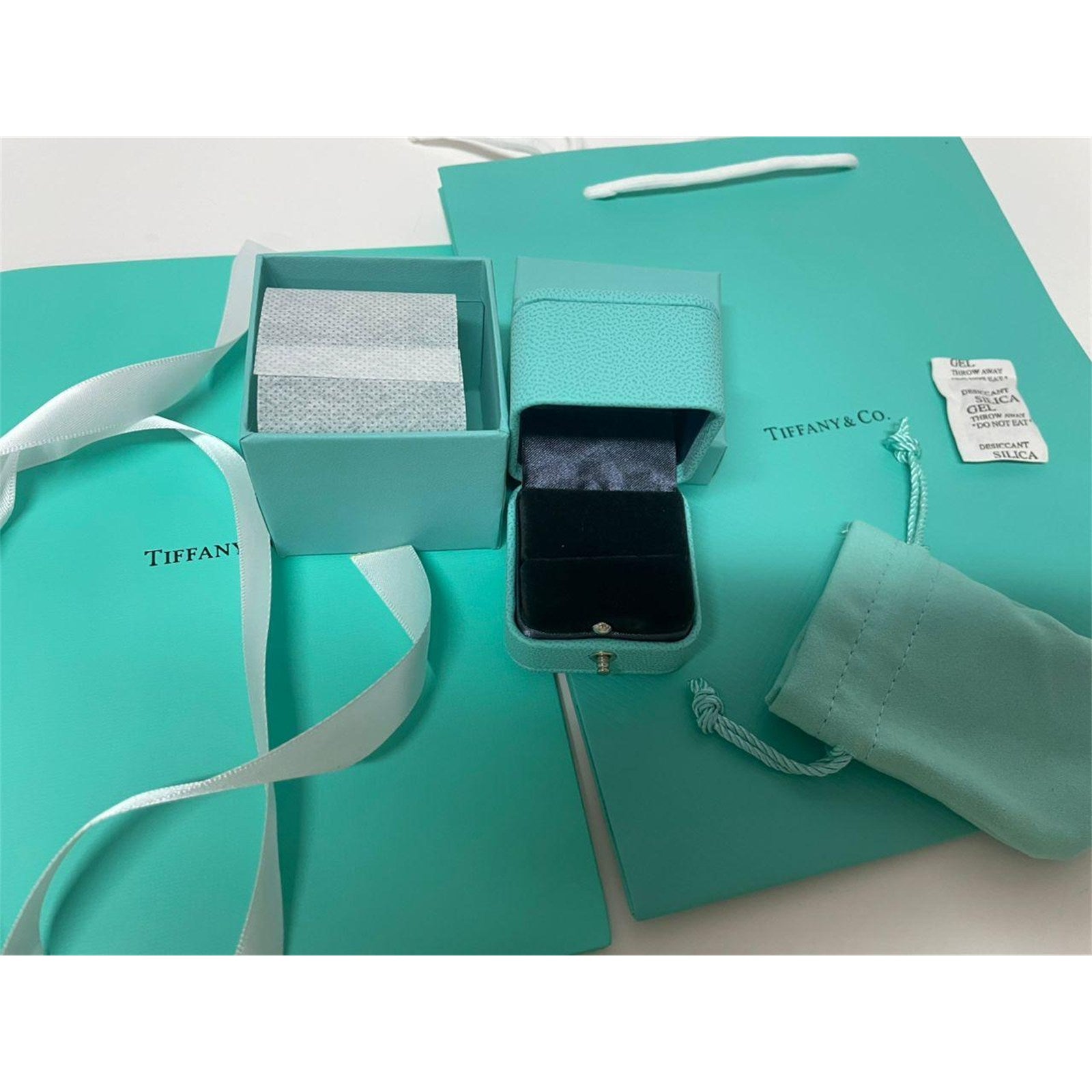 Tiffany & Co. Engagement Ring Box Set with Outer Box, Pouch, Certificate & Bag – Authentic, Box Only