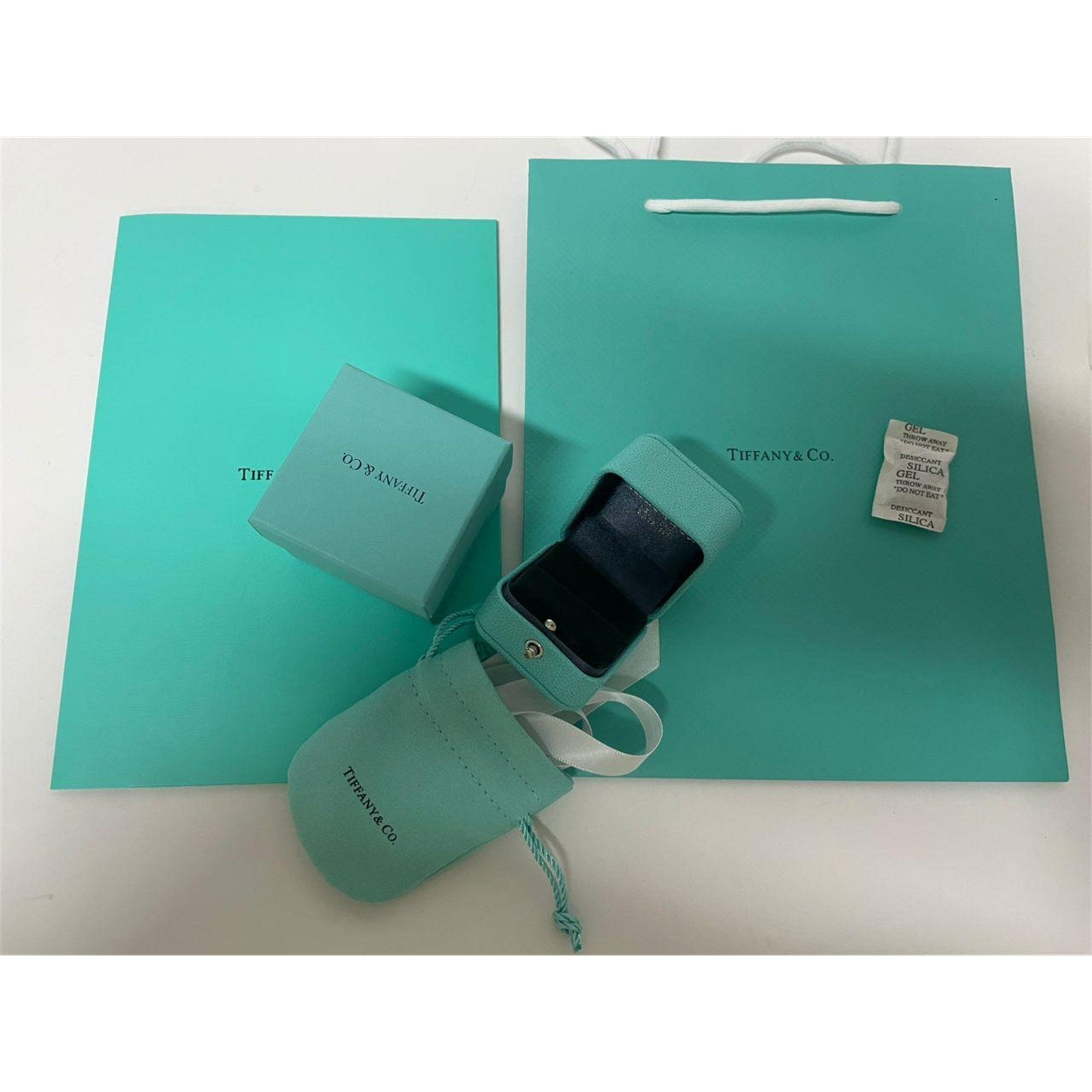 Tiffany & Co. Engagement Ring Box Set with Outer Box, Pouch, Certificate & Bag – Authentic, Box Only