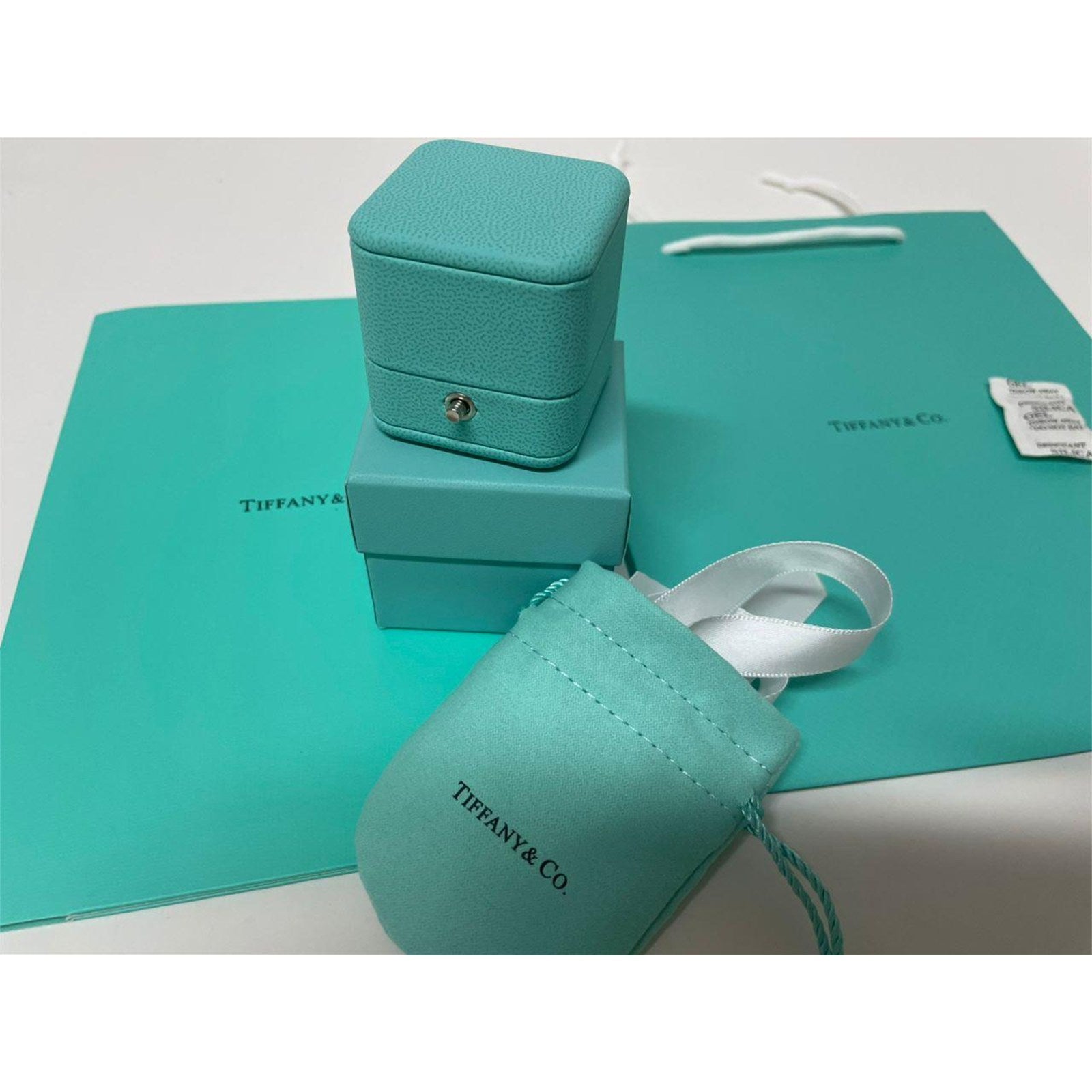 Tiffany & Co. Engagement Ring Box Set with Outer Box, Pouch, Certificate & Bag – Authentic, Box Only