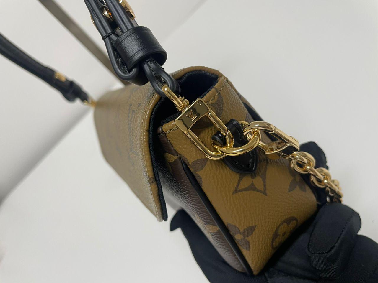 Louis Vuitton Ivy Wallet On Chain Monogram Reverse Canvas Brown