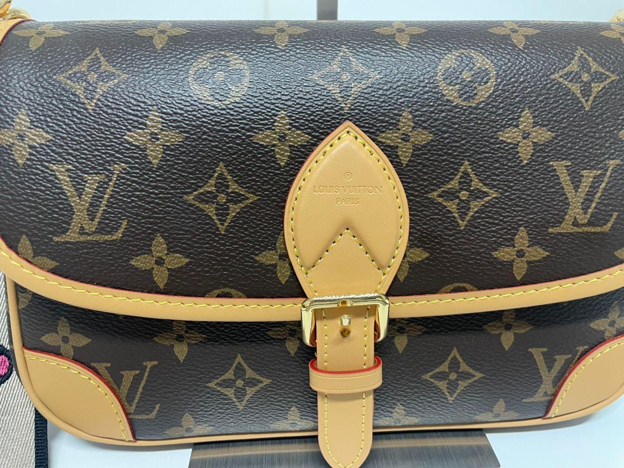 Louis Vuitton Diane Monogram Canvas Shoulder Bag Brown