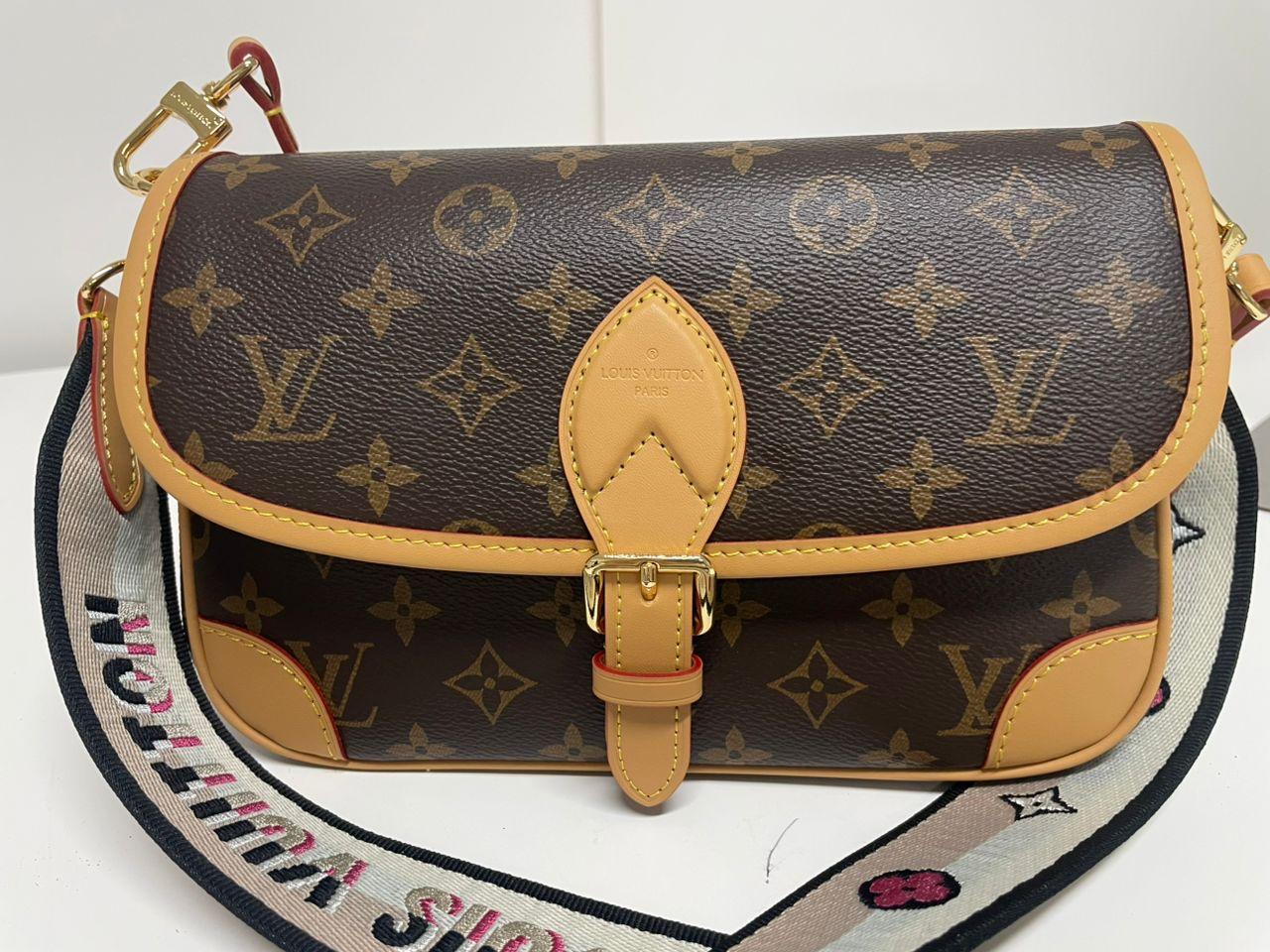 Louis Vuitton Diane Monogram Canvas Shoulder Bag Brown