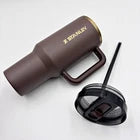 Stanley ProTour Flip Straw Tumbler 40oz Espresso Gold, Leak-Proof Insulated Bott