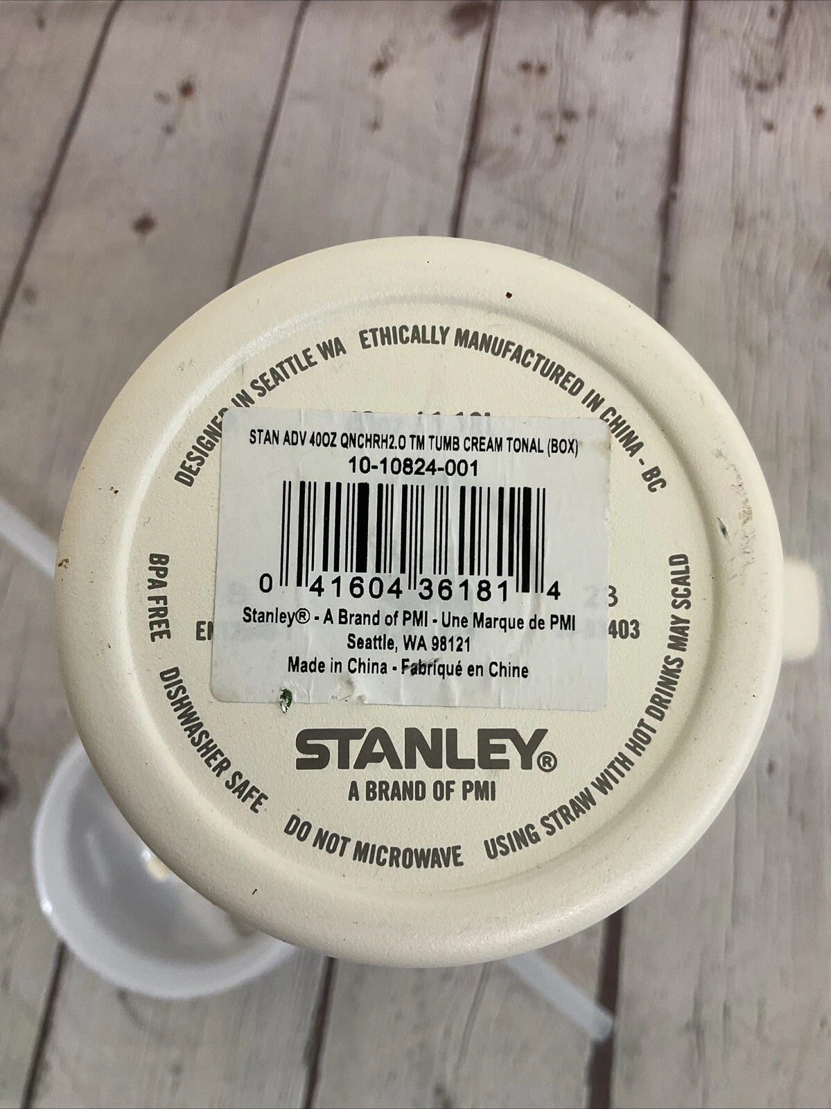 Stanley Quencher H2.0 FlowState Tumbler with Handle & Straw – 40 oz – Cream