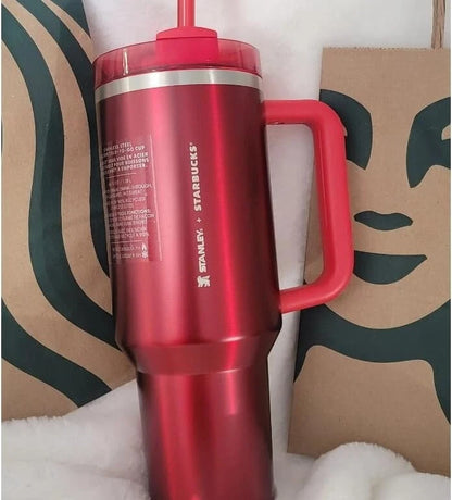 Stanley X Starbucks Limited Holiday Red Quencher Tumbler Flowstate H2.0 40oz NWT