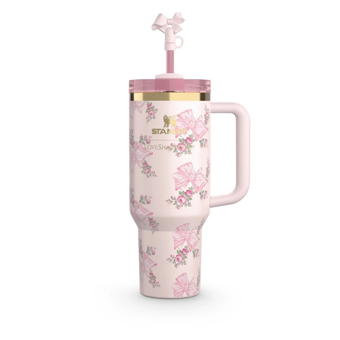 Stanley x LoveShackFancy Quencher H2.0 Tumbler – Floral Pink – 40 oz