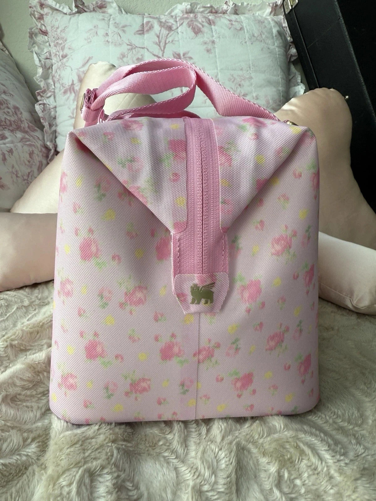 Pink Floral Insulated Cooler Bag – Stylish Lunch & Picnic Tote