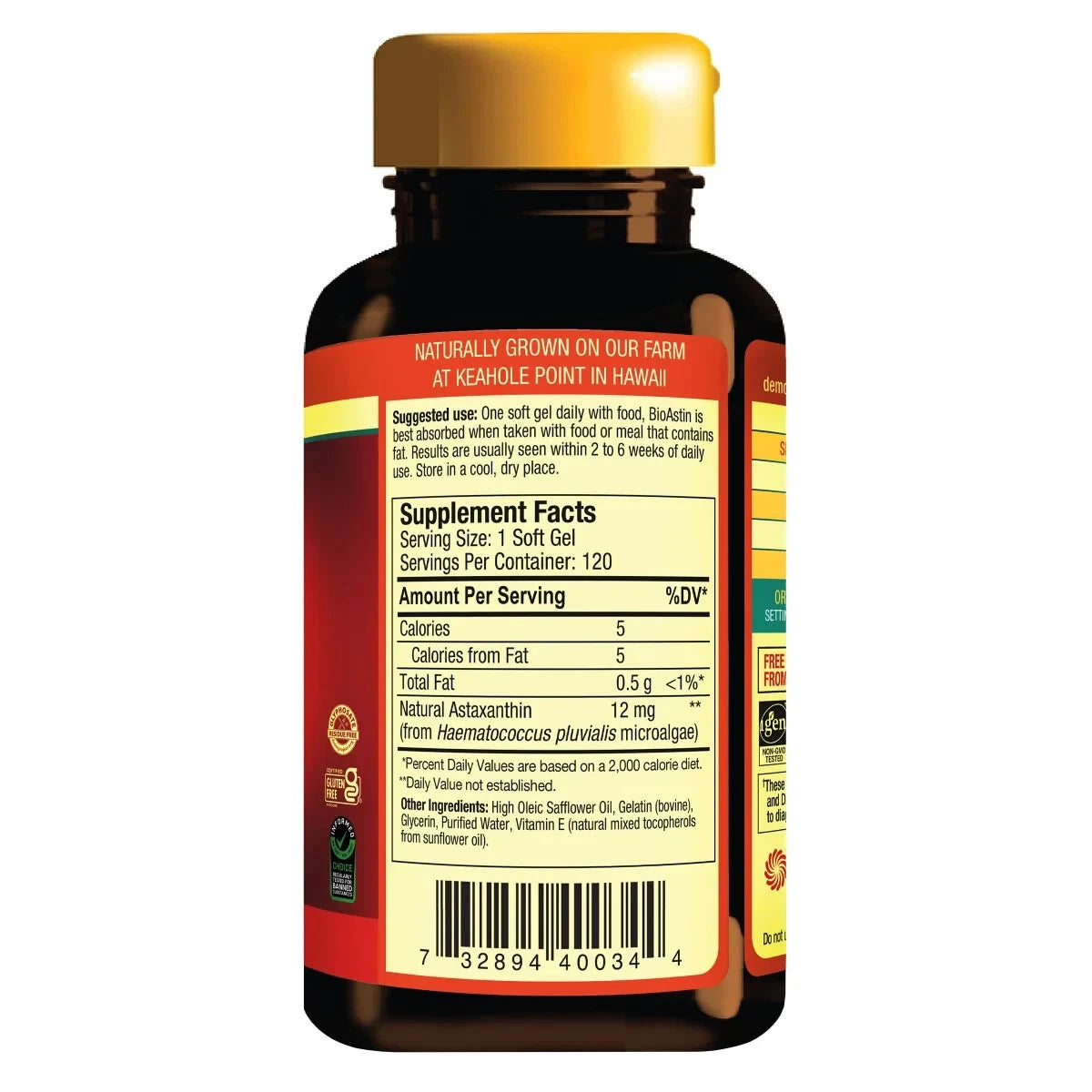 BioAstin Hawaiian Astaxanthin 12 mg – 120 Softgels
