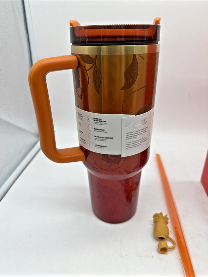 Stanley Quencher H2.0 FlowState Tumbler 40 oz – Floral Print with Handle