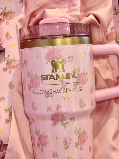 Stanley x LoveShackFancy Floral Tumbler Gift Set – Pink Floral Design